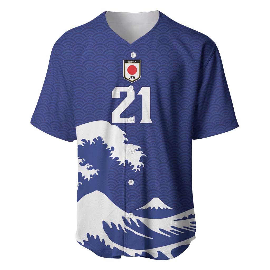 Custom Football Japan Yatagarasu Baseball Jersey Tsunami Wave Pattern