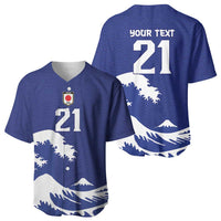 Custom Football Japan Yatagarasu Baseball Jersey Tsunami Wave Pattern