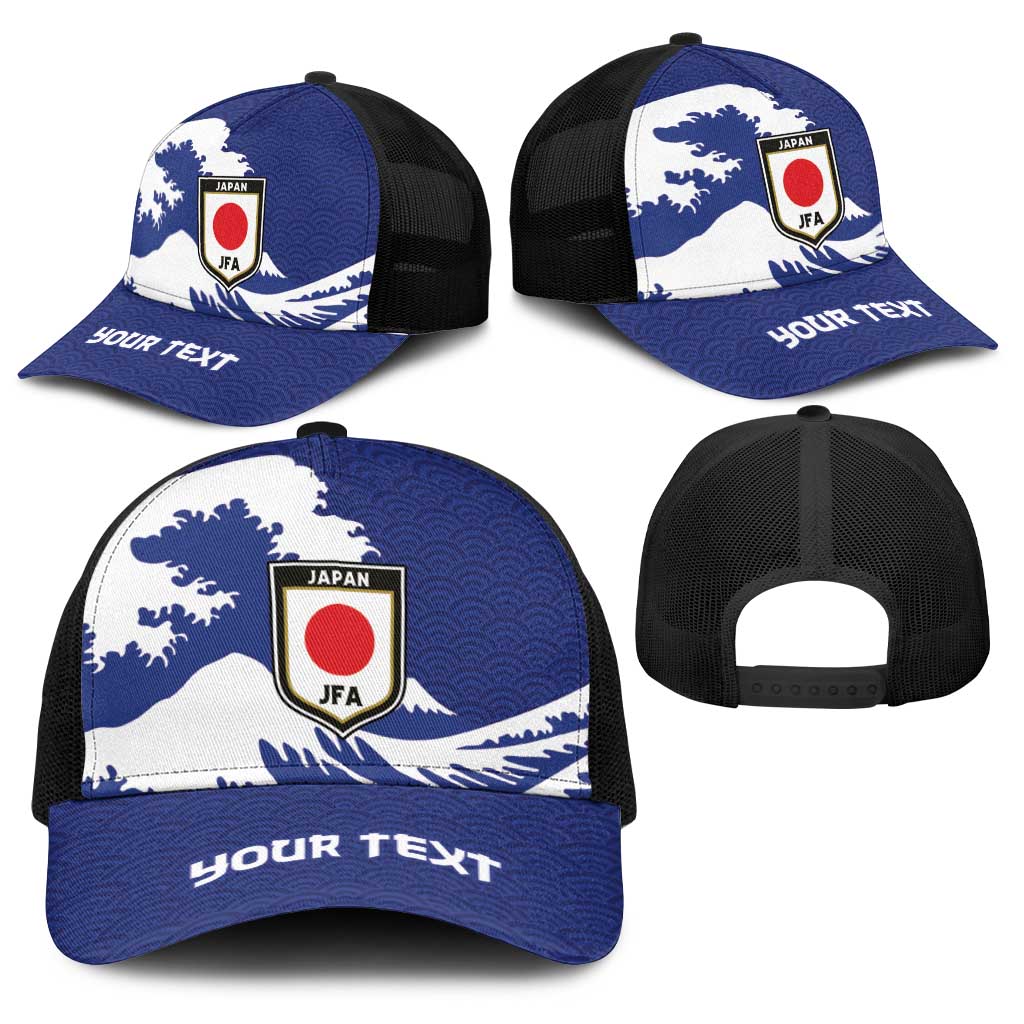 Personalized Football Japan Yatagarasu Baseball Net Cap Tsunami Wave Pattern