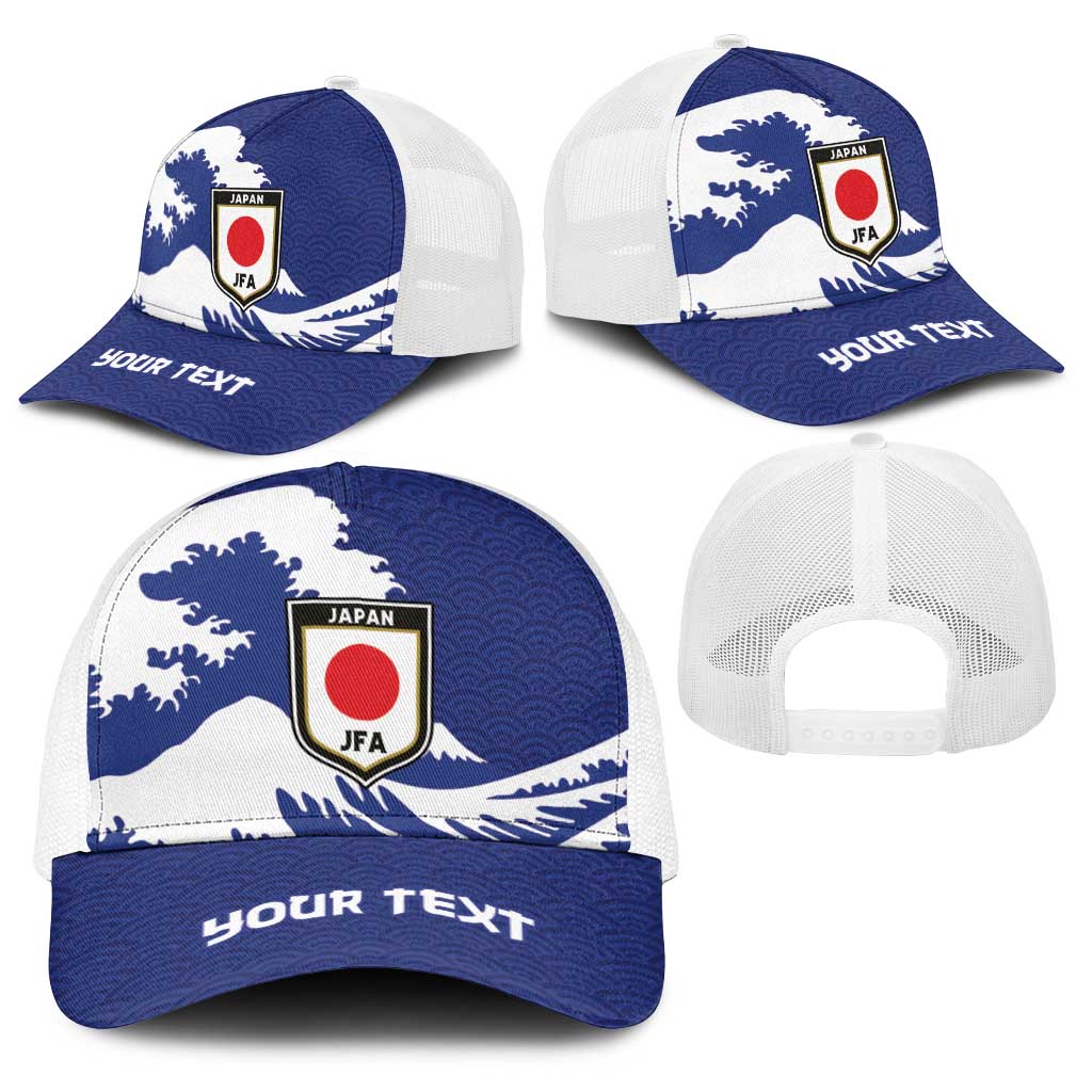 Personalized Football Japan Yatagarasu Baseball Net Cap Tsunami Wave Pattern