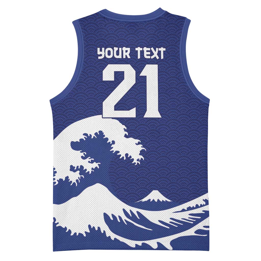 Custom Football Japan Yatagarasu Basketball Jersey Tsunami Wave Pattern