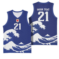 Custom Football Japan Yatagarasu Basketball Jersey Tsunami Wave Pattern