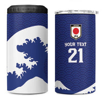 Custom Football Japan Yatagarasu 4 in 1 Can Cooler Tumbler Tsunami Wave Pattern