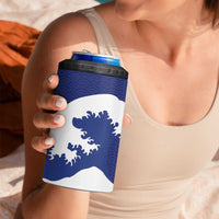 Custom Football Japan Yatagarasu 4 in 1 Can Cooler Tumbler Tsunami Wave Pattern