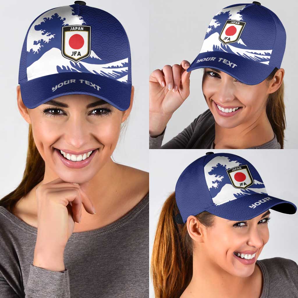 Personalized Football Japan Yatagarasu Classic Cap Tsunami Wave Pattern