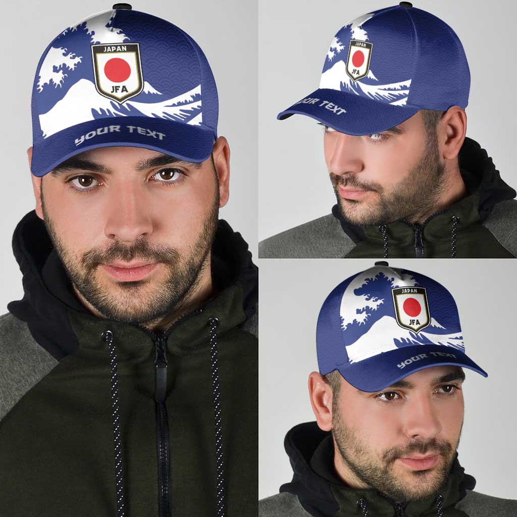 Personalized Football Japan Yatagarasu Classic Cap Tsunami Wave Pattern
