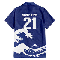 Custom Football Japan Yatagarasu Hawaiian Shirt Tsunami Wave Pattern