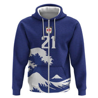 Custom Football Japan Yatagarasu Hoodie Tsunami Wave Pattern