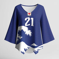 Custom Football Japan Yatagarasu Kimono Sleeve Blouse Tsunami Wave Pattern