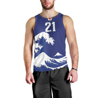 Custom Football Japan Yatagarasu Men Tank Top Tsunami Wave Pattern