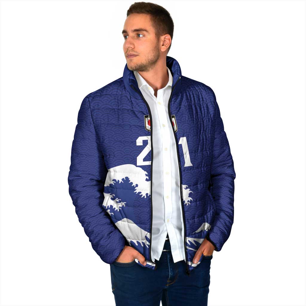 Custom Football Japan Yatagarasu Padded Jacket Tsunami Wave Pattern