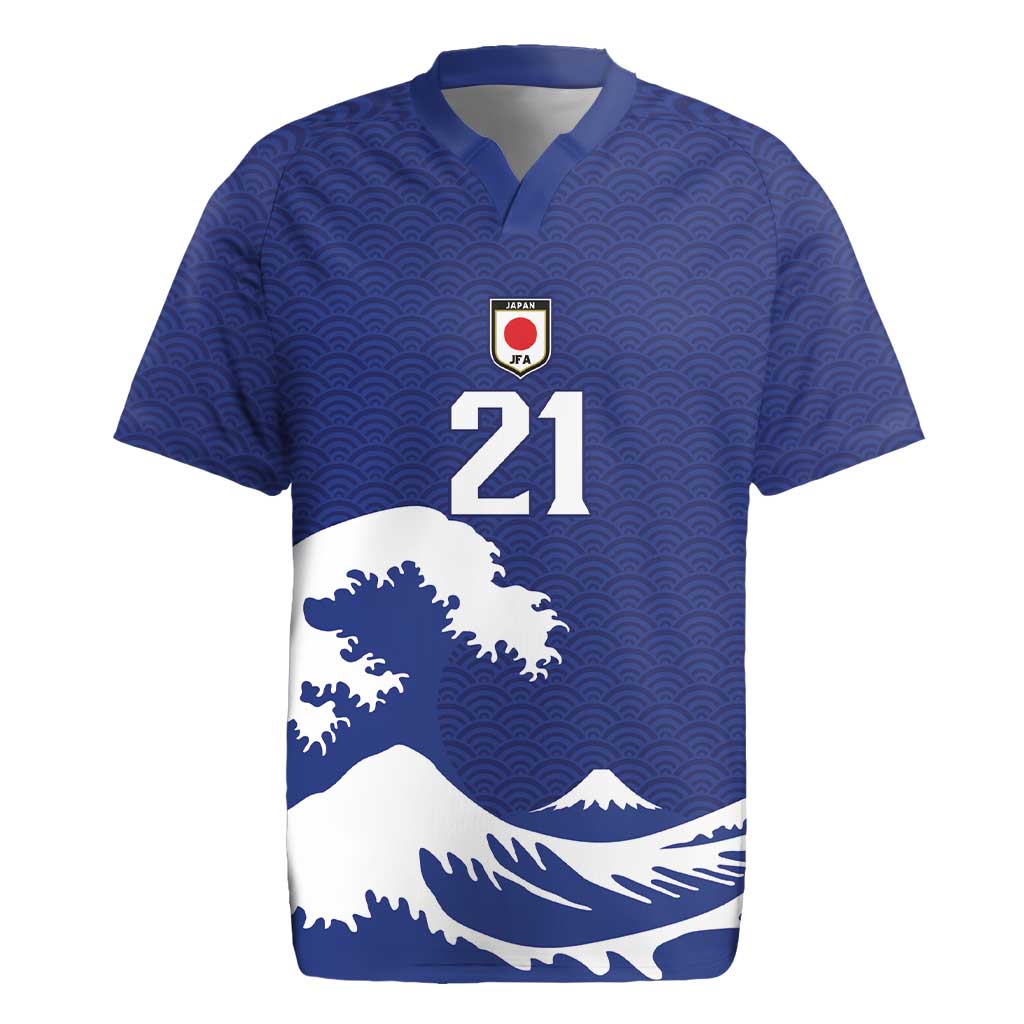 Custom Football Japan Yatagarasu Rugby Jersey Tsunami Wave Pattern