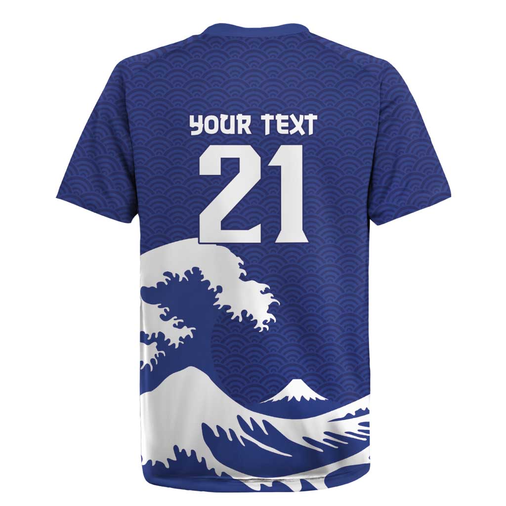 Custom Football Japan Yatagarasu Rugby Jersey Tsunami Wave Pattern