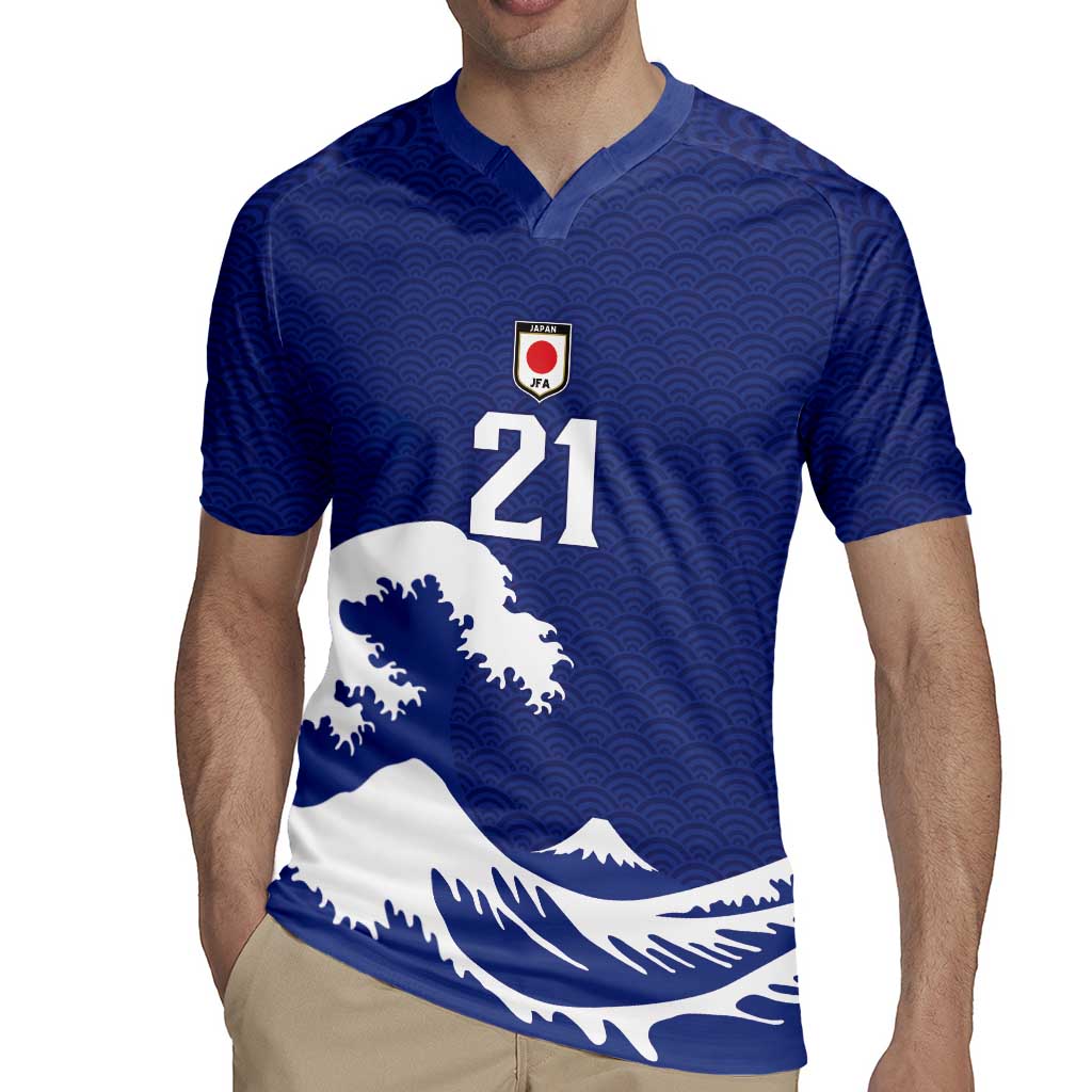 Custom Football Japan Yatagarasu Rugby Jersey Tsunami Wave Pattern