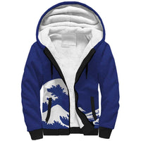 Custom Football Japan Yatagarasu Sherpa Hoodie Tsunami Wave Pattern