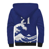 Custom Football Japan Yatagarasu Sherpa Hoodie Tsunami Wave Pattern