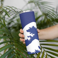 Custom Football Japan Yatagarasu Skinny Tumbler Tsunami Wave Pattern