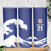 Custom Football Japan Yatagarasu Skinny Tumbler Tsunami Wave Pattern