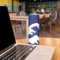 Custom Football Japan Yatagarasu Skinny Tumbler Tsunami Wave Pattern