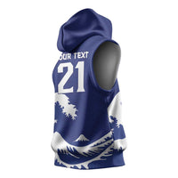Custom Football Japan Yatagarasu Sleeveless Hoodie Tsunami Wave Pattern