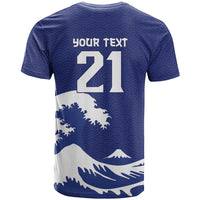 Custom Football Japan Yatagarasu T Shirt Tsunami Wave Pattern