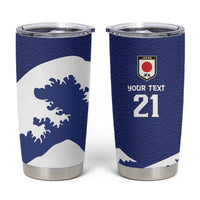 Custom Football Japan Yatagarasu Tumbler Cup Tsunami Wave Pattern