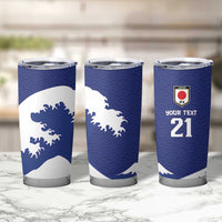 Custom Football Japan Yatagarasu Tumbler Cup Tsunami Wave Pattern