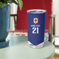 Custom Football Japan Yatagarasu Tumbler Cup Tsunami Wave Pattern