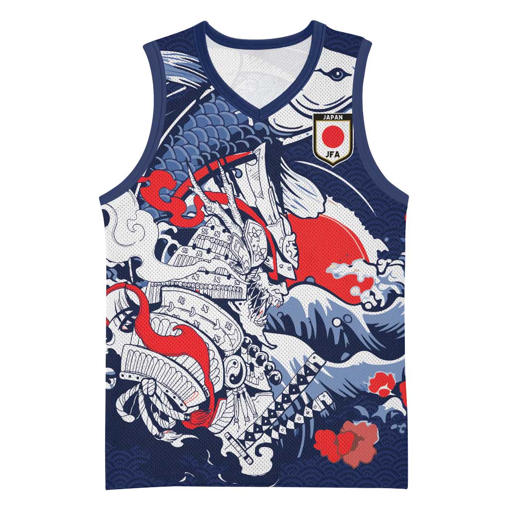 Personalized Football Japan Yatagarasu Basketball Jersey Blue Samurai Tsunami Wave Pattern