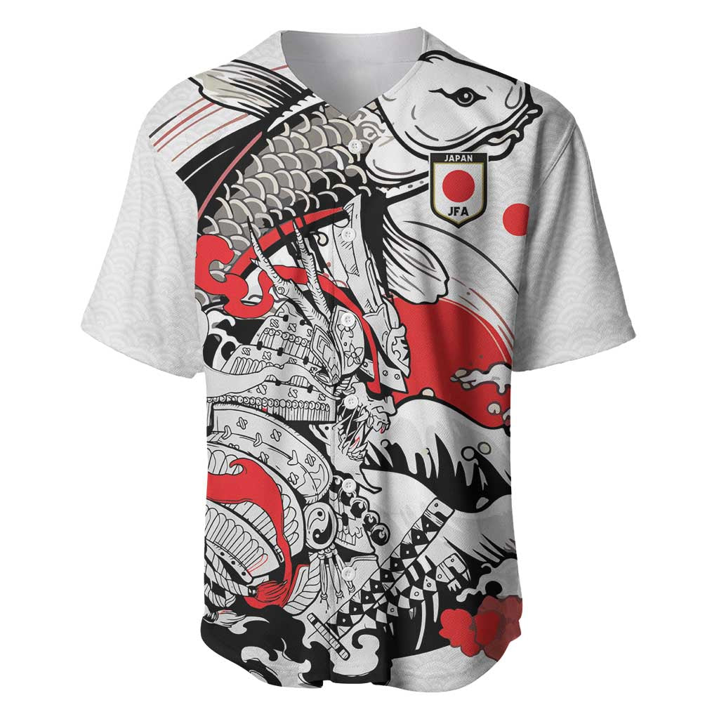 Personalized Football Japan Yatagarasu Baseball Jersey White Samurai Tsunami Wave Pattern