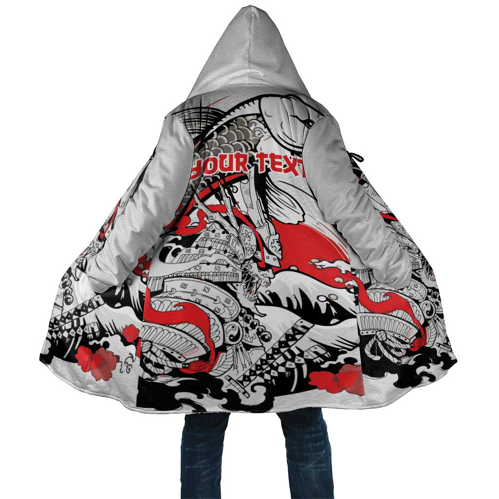 Personalized Football Japan Yatagarasu Cloak White Samurai Tsunami Wave Pattern
