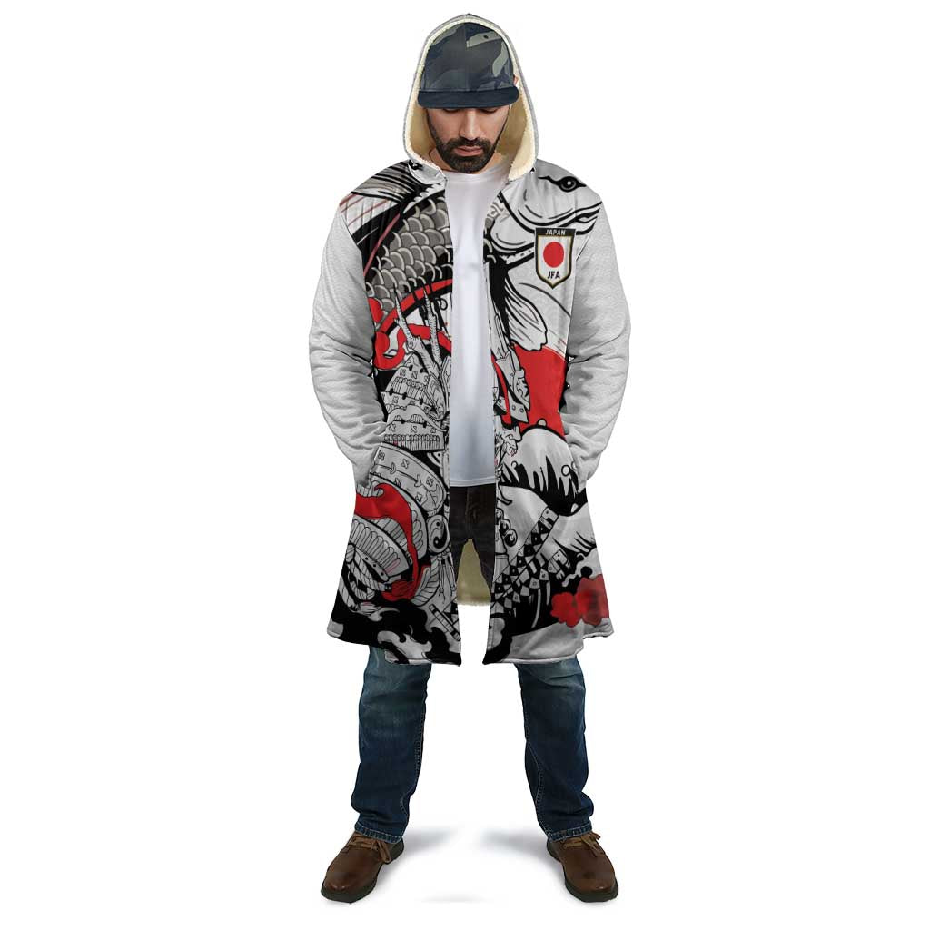Personalized Football Japan Yatagarasu Cloak White Samurai Tsunami Wave Pattern