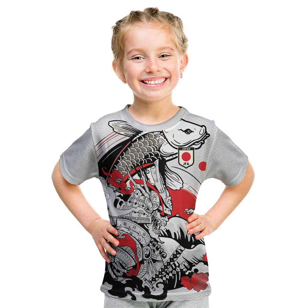 Personalized Football Japan Yatagarasu Kid T Shirt White Samurai Tsunami Wave Pattern