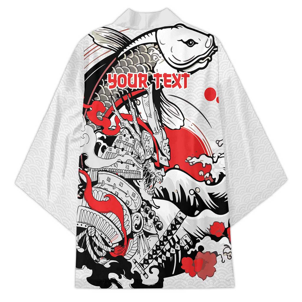 Personalized Football Japan Yatagarasu Kimono White Samurai Tsunami Wave Pattern