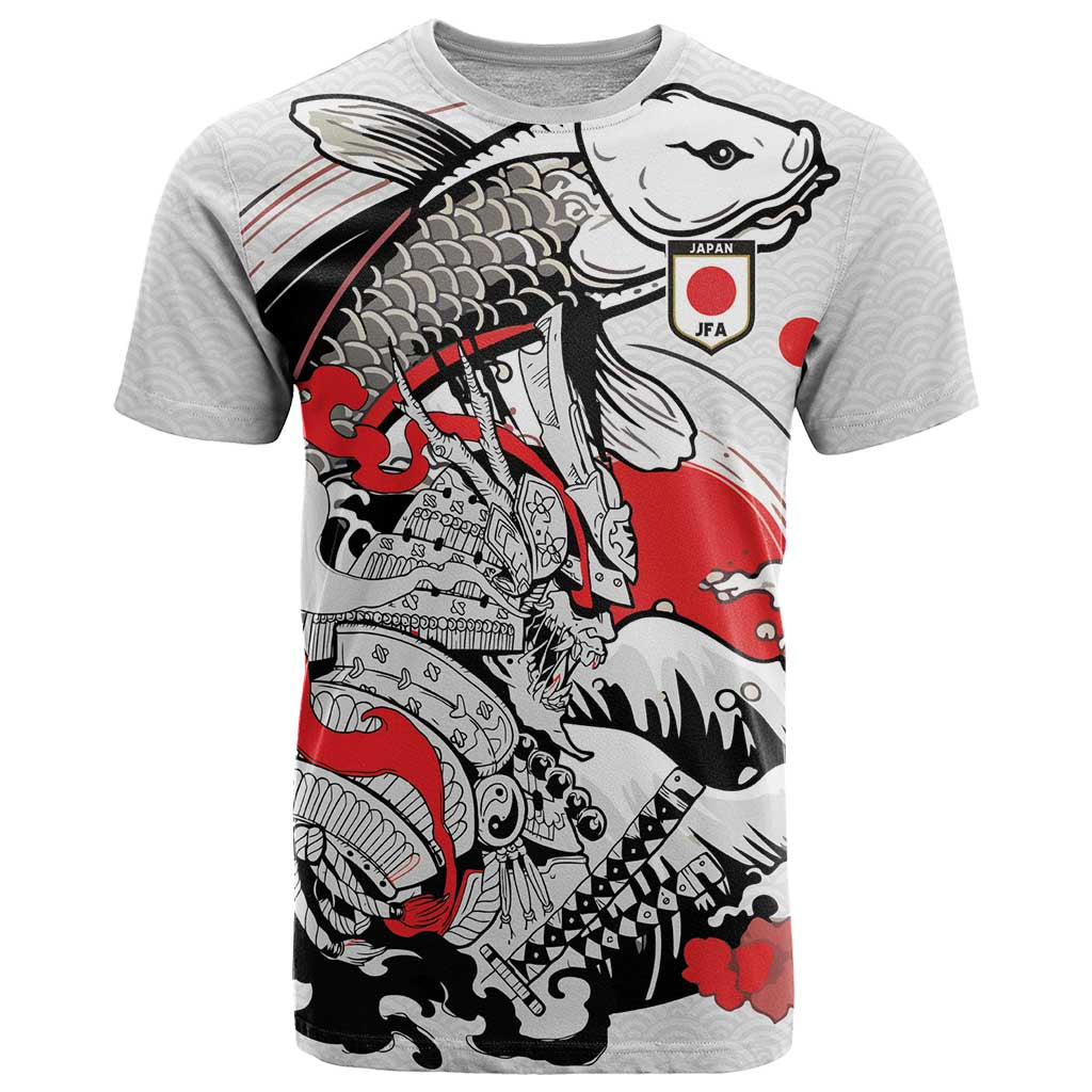 Personalized Football Japan Yatagarasu T Shirt White Samurai Tsunami Wave Pattern