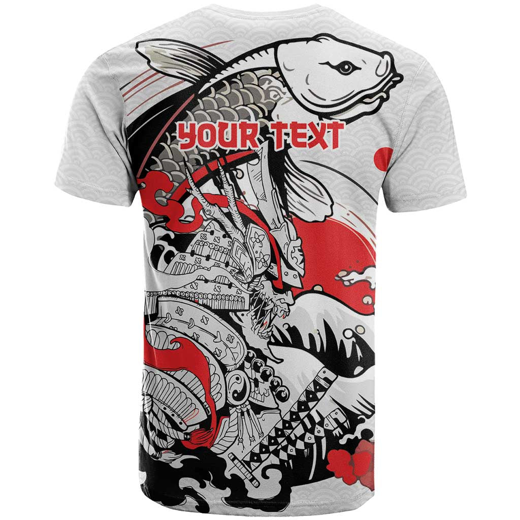 Personalized Football Japan Yatagarasu T Shirt White Samurai Tsunami Wave Pattern
