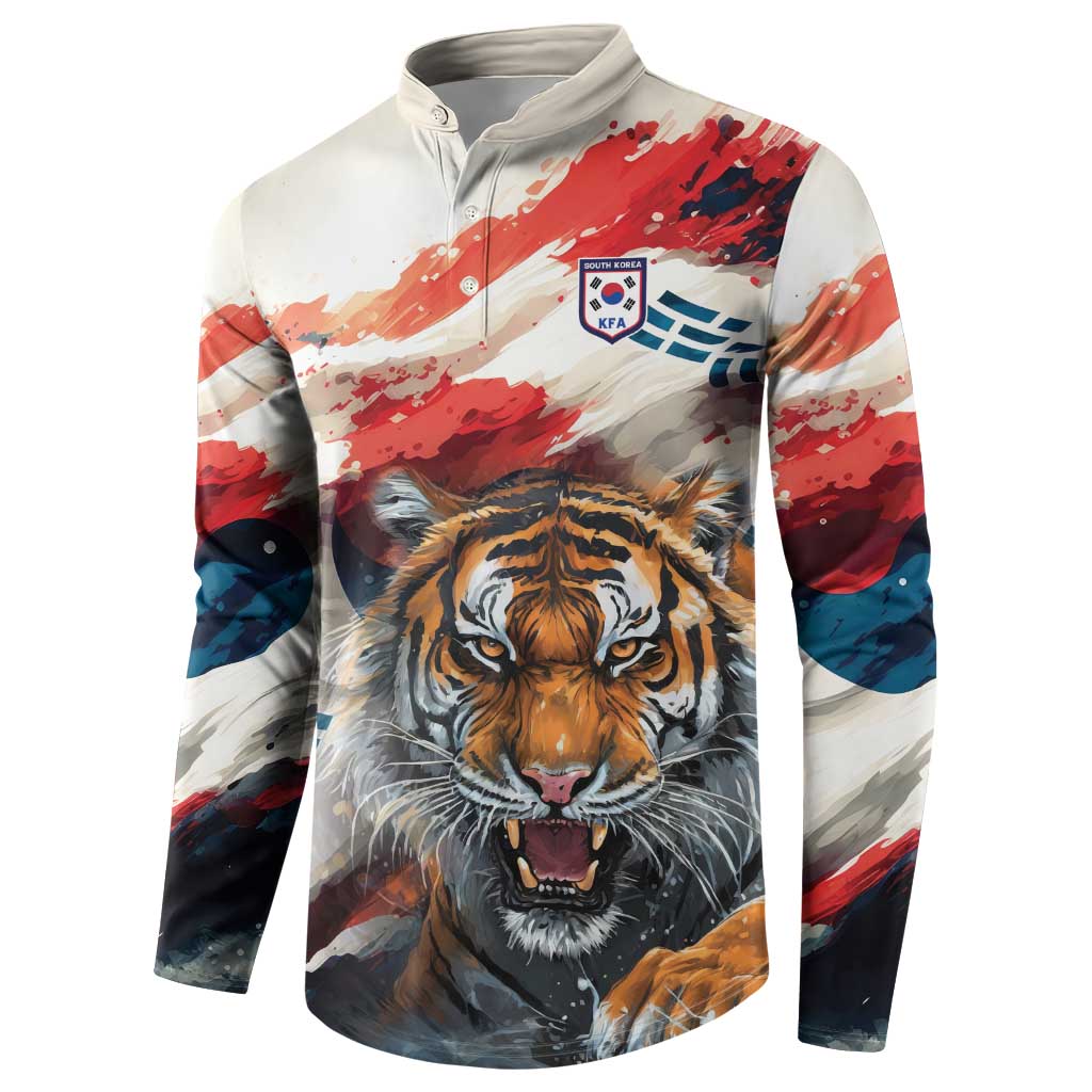 South Korea Football Champions Button Sweatshirt Tigers of Asia
