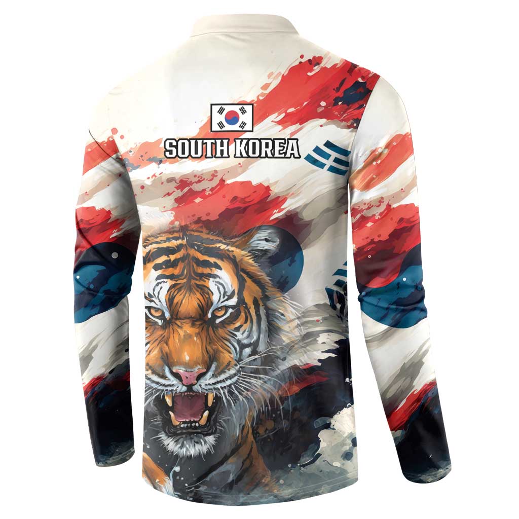 South Korea Football Champions Button Sweatshirt Tigers of Asia