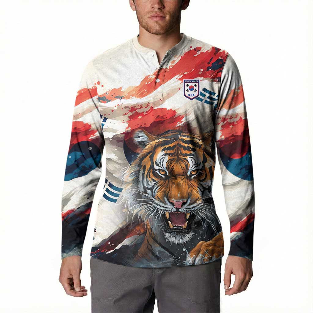 South Korea Football Champions Button Sweatshirt Tigers of Asia