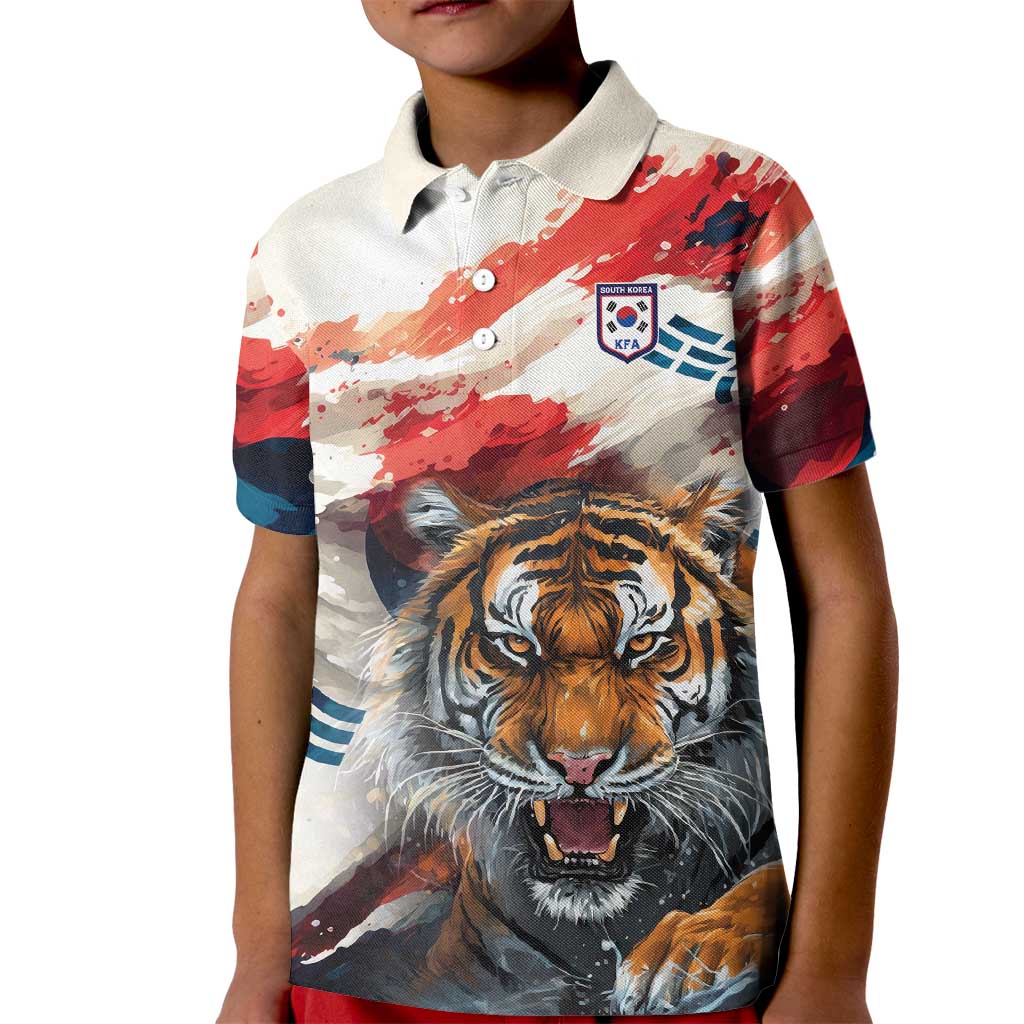 South Korea Football Champions Kid Polo Shirt Tigers of Asia