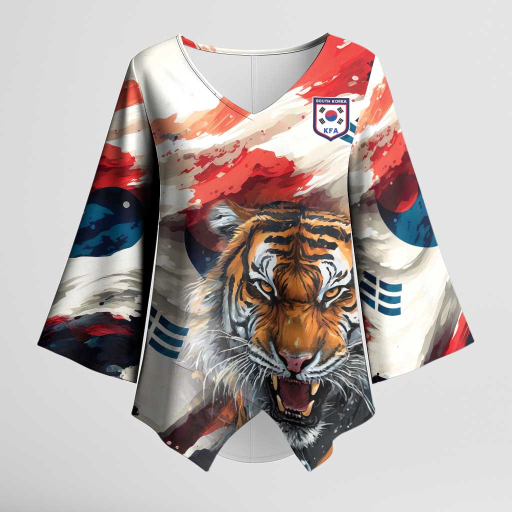 South Korea Football Champions Kimono Sleeve Blouse Tigers of Asia