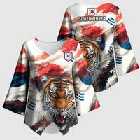 South Korea Football Champions Kimono Sleeve Blouse Tigers of Asia