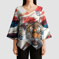South Korea Football Champions Kimono Sleeve Blouse Tigers of Asia