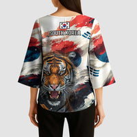 South Korea Football Champions Kimono Sleeve Blouse Tigers of Asia