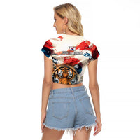 South Korea Football Champions Raglan Cropped T Shirt Tigers of Asia
