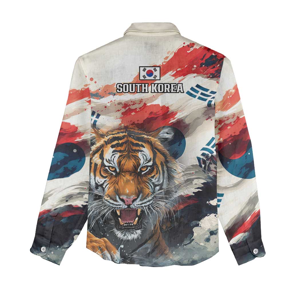 South Korea Football Champions Women Casual Shirt Tigers of Asia