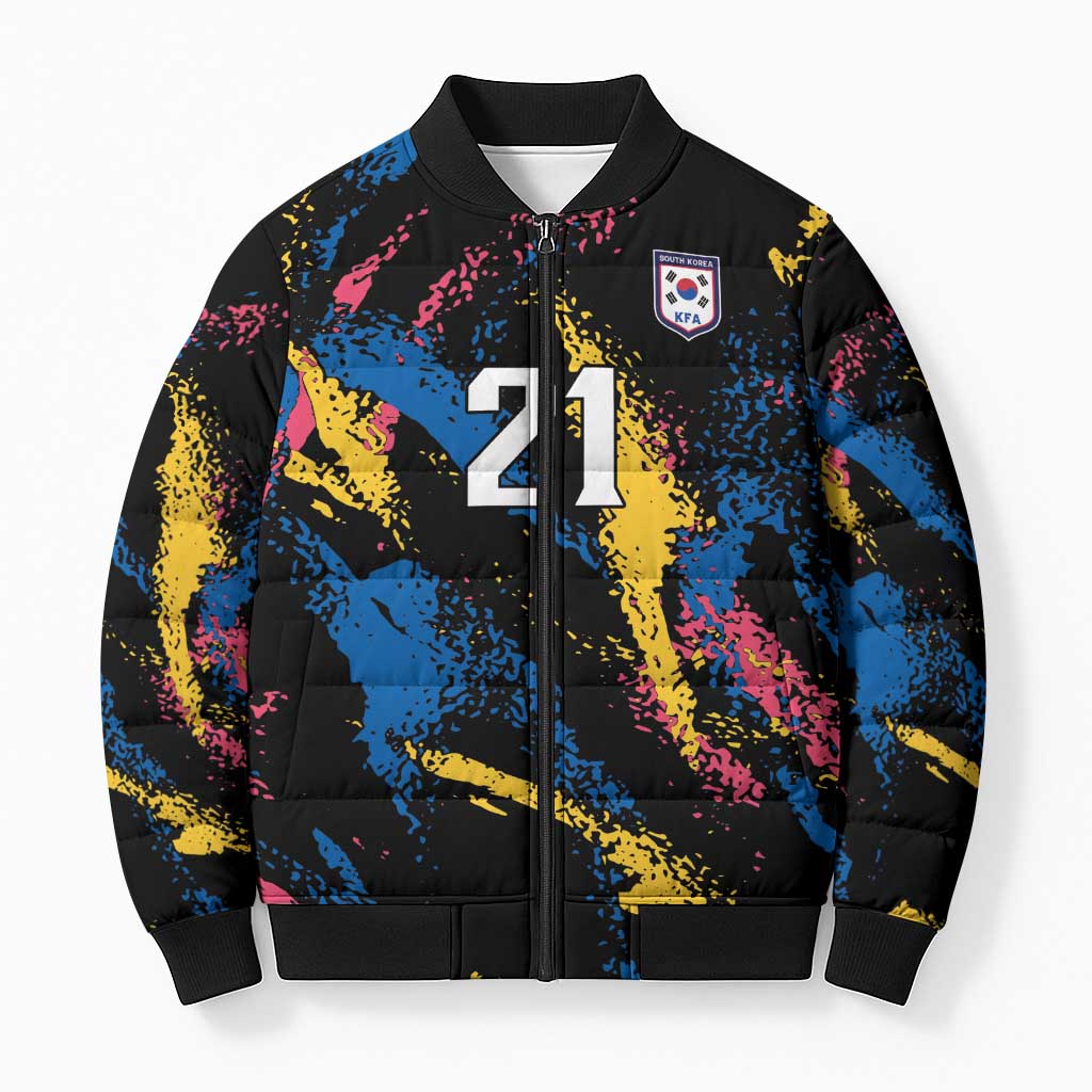 Custom Football South Korea WC26 Bomber Puffer Jacket Taegeuk Warriors Retro 2022