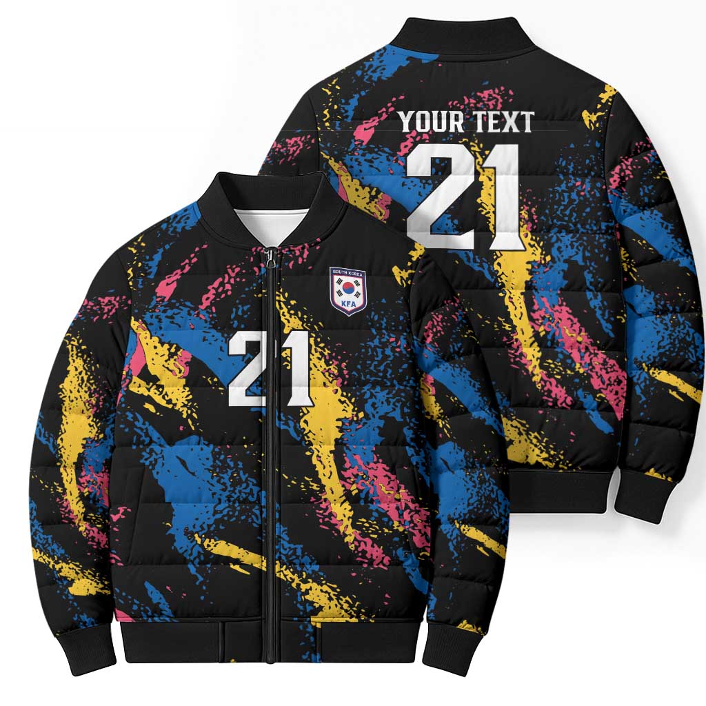 Custom Football South Korea WC26 Bomber Puffer Jacket Taegeuk Warriors Retro 2022