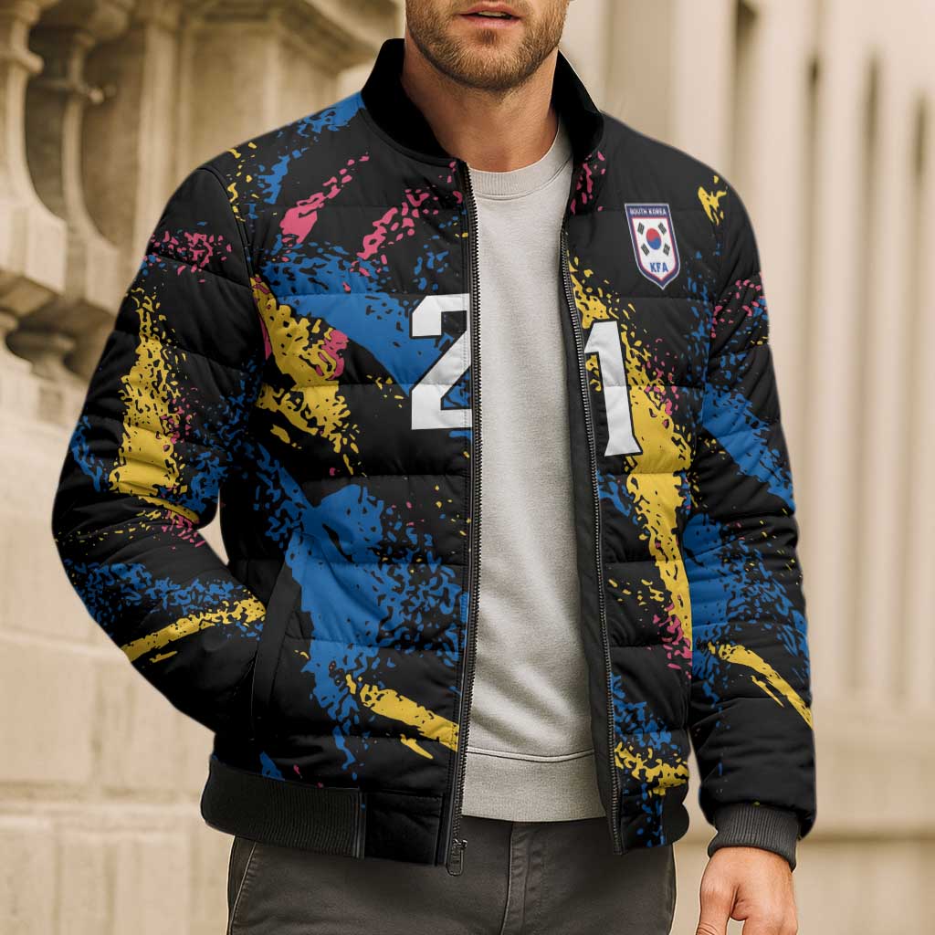 Custom Football South Korea WC26 Bomber Puffer Jacket Taegeuk Warriors Retro 2022