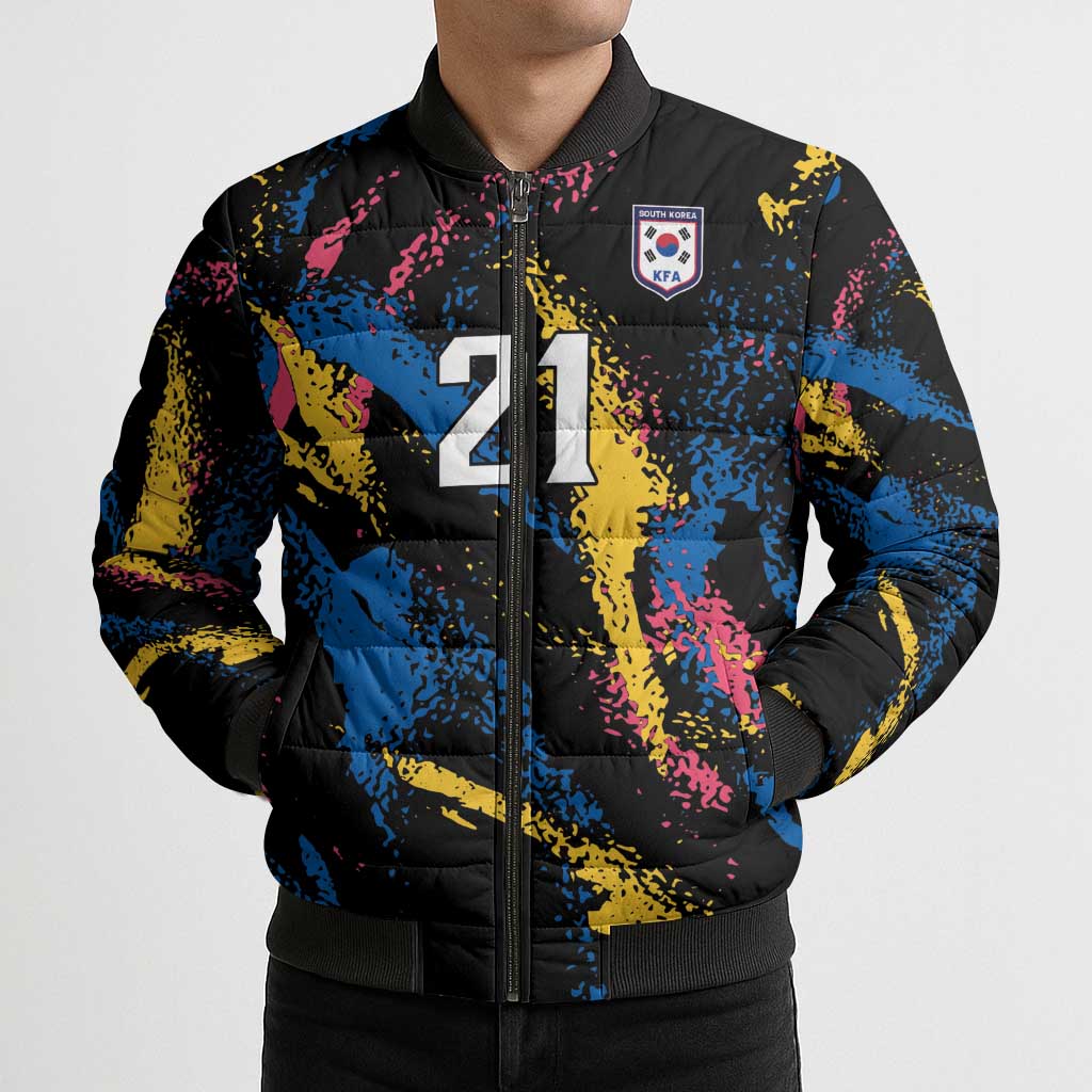 Custom Football South Korea WC26 Bomber Puffer Jacket Taegeuk Warriors Retro 2022